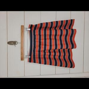 J Crew size 10 orange blue & white mini skirt